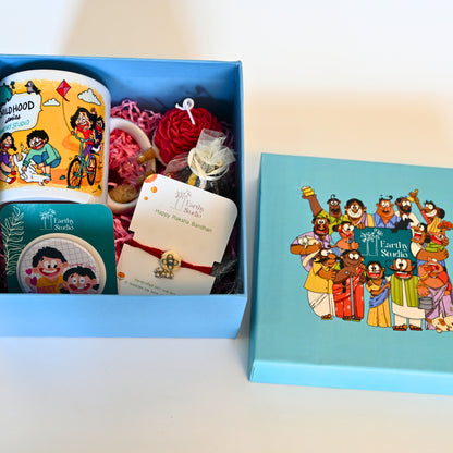 Silver Bead Rakhi Deluxe Gift Box