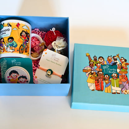 Flower Bead Rakhi Deluxe Gift Box