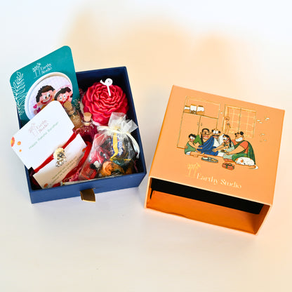 Silver Bead Rakhi Premium Gift Box