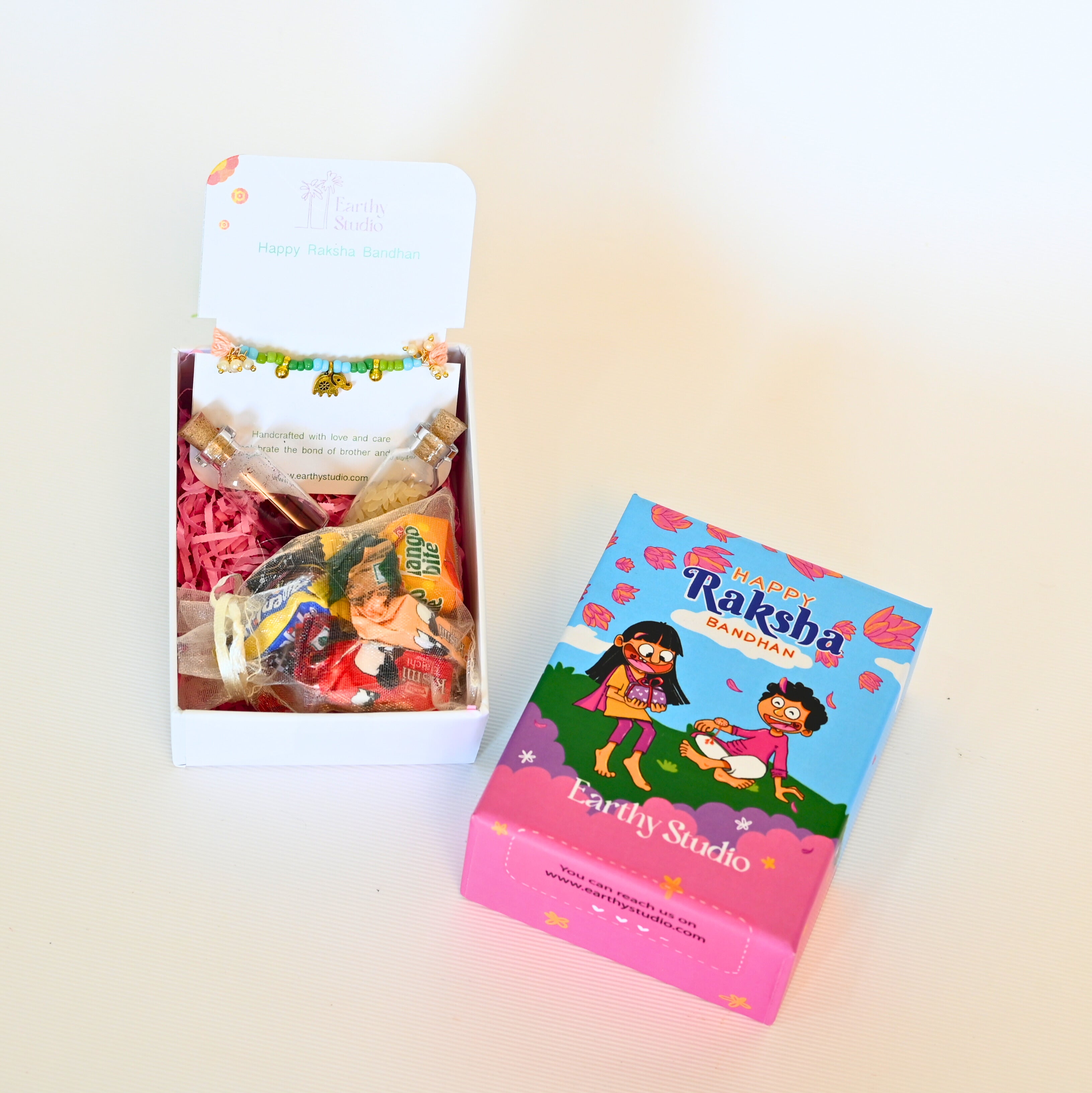 Elephant Charm Rakhi Mini Gift Box