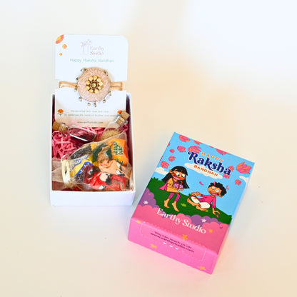Silver Shield Rakhi Mini Gift Box