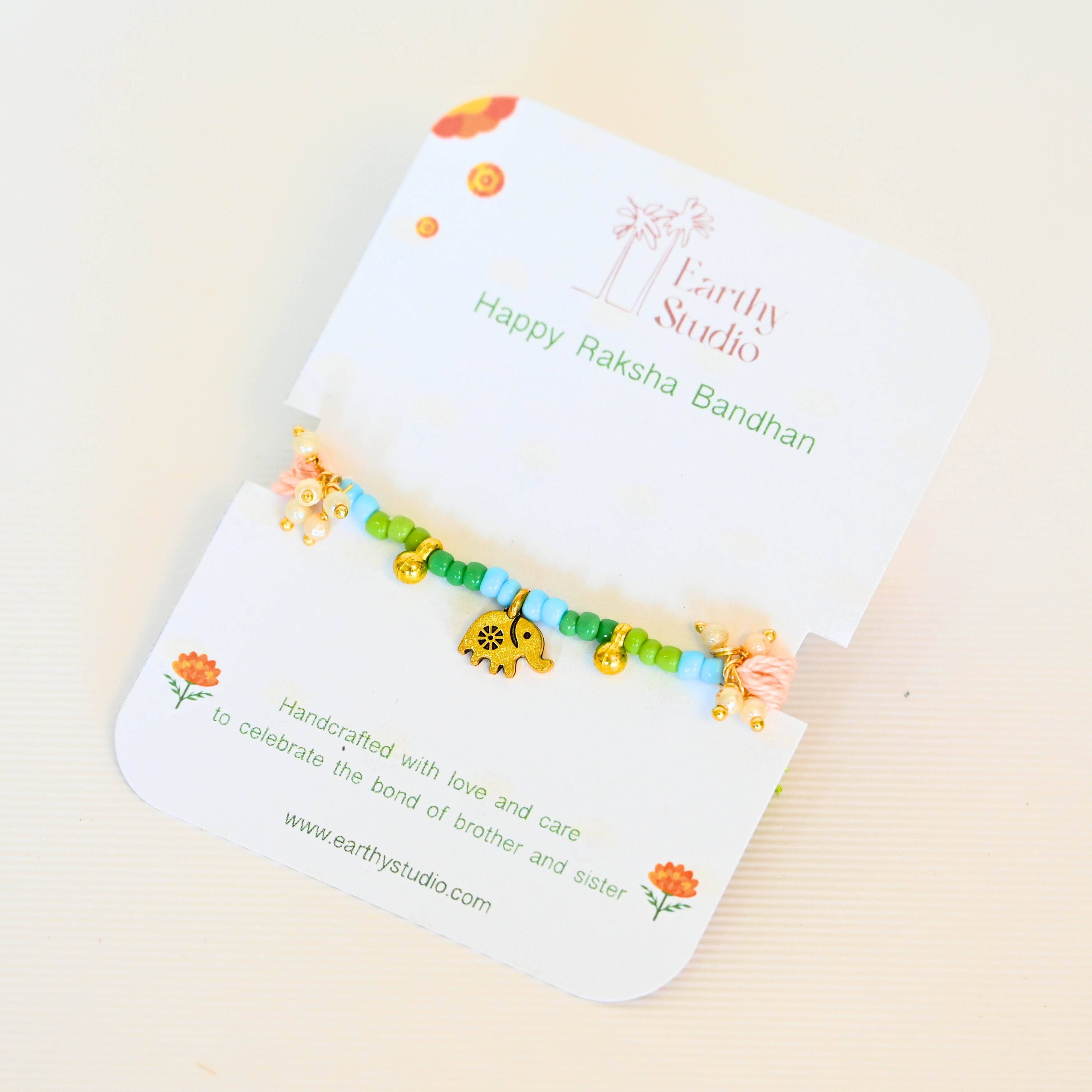 Elephant Charm Rakhi Deluxe Gift Box