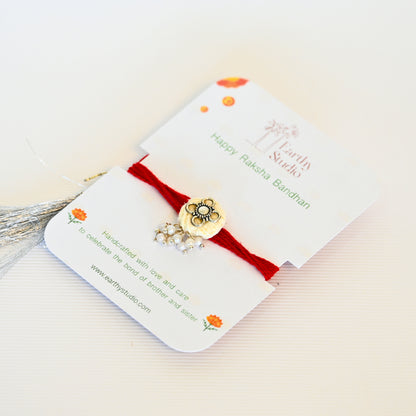 Silver Bead Rakhi Premium Gift Box