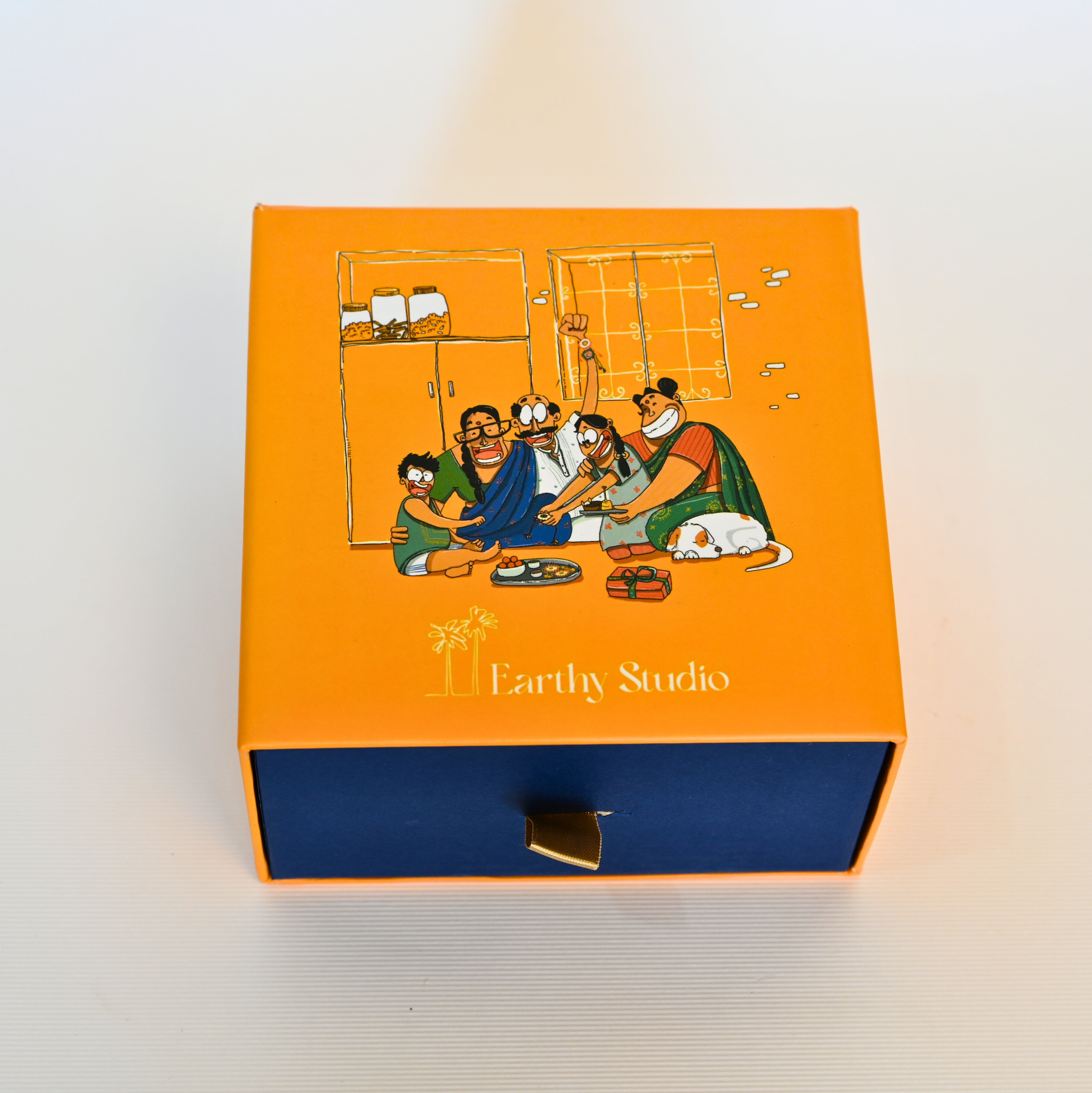 Silver Bead Rakhi Premium Gift Box