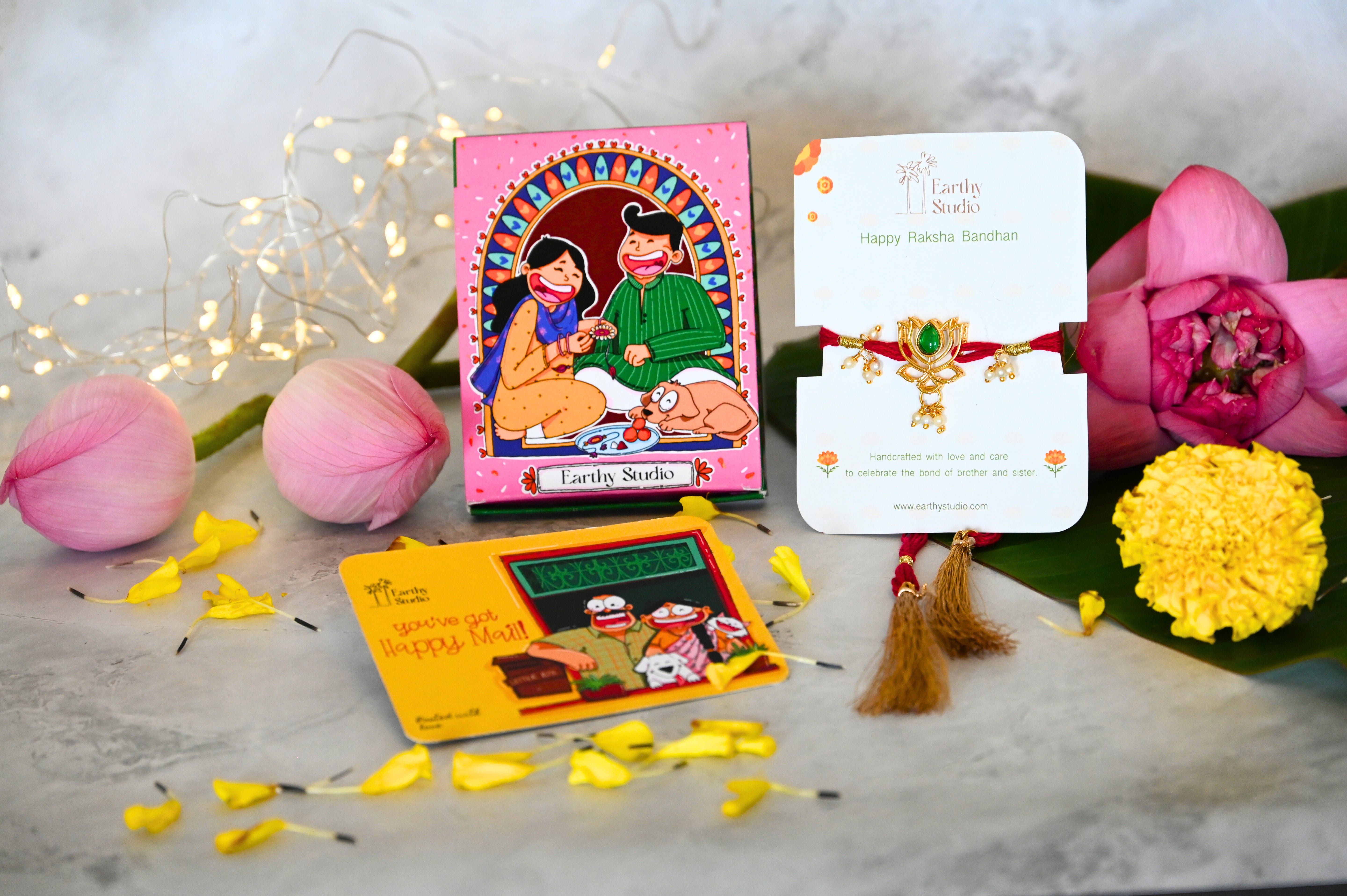 Divine Lotus Rakhi Hamper For Bhaiya
