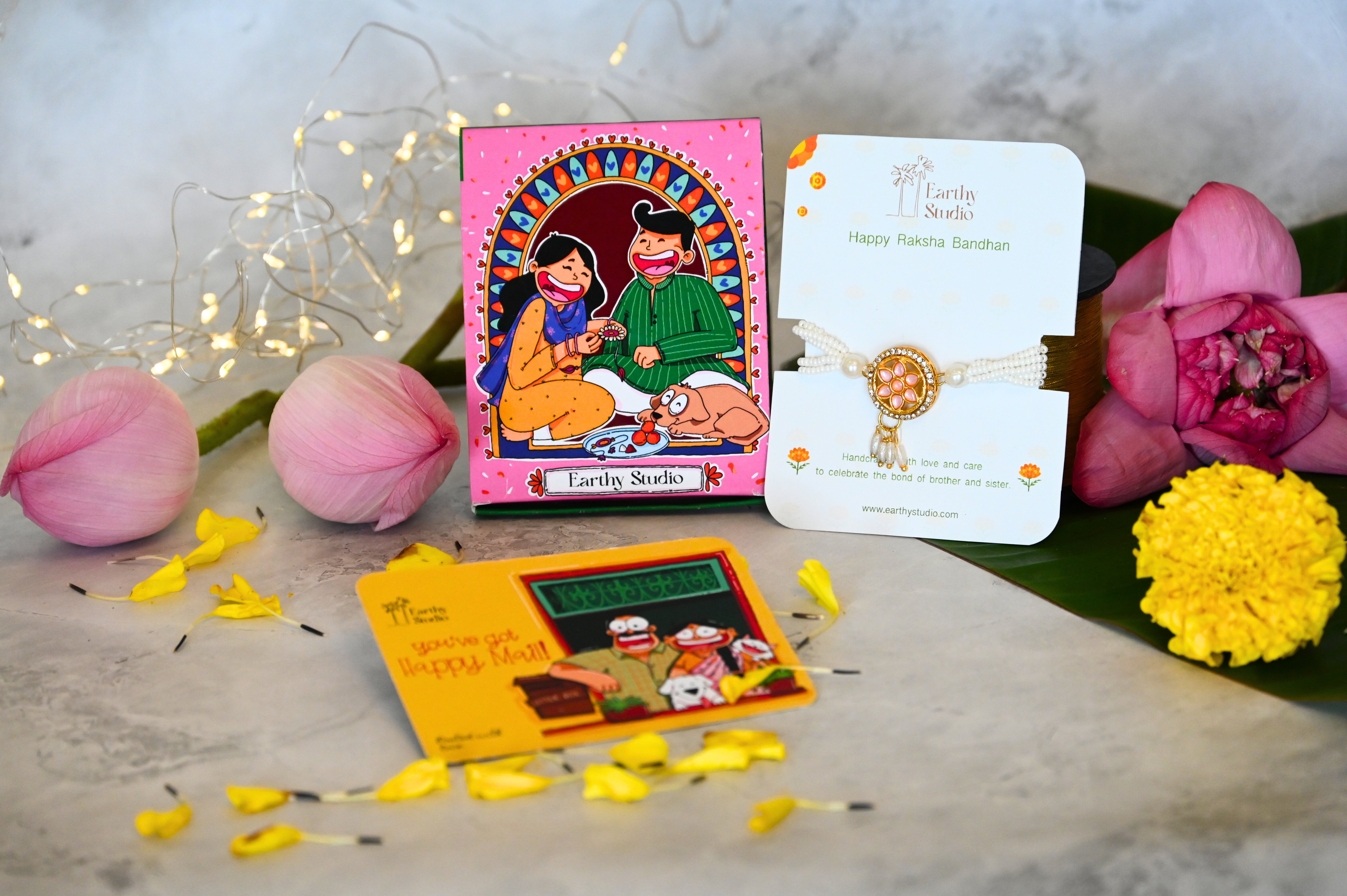 Radiant Flower Rakhi For Bhabhi
