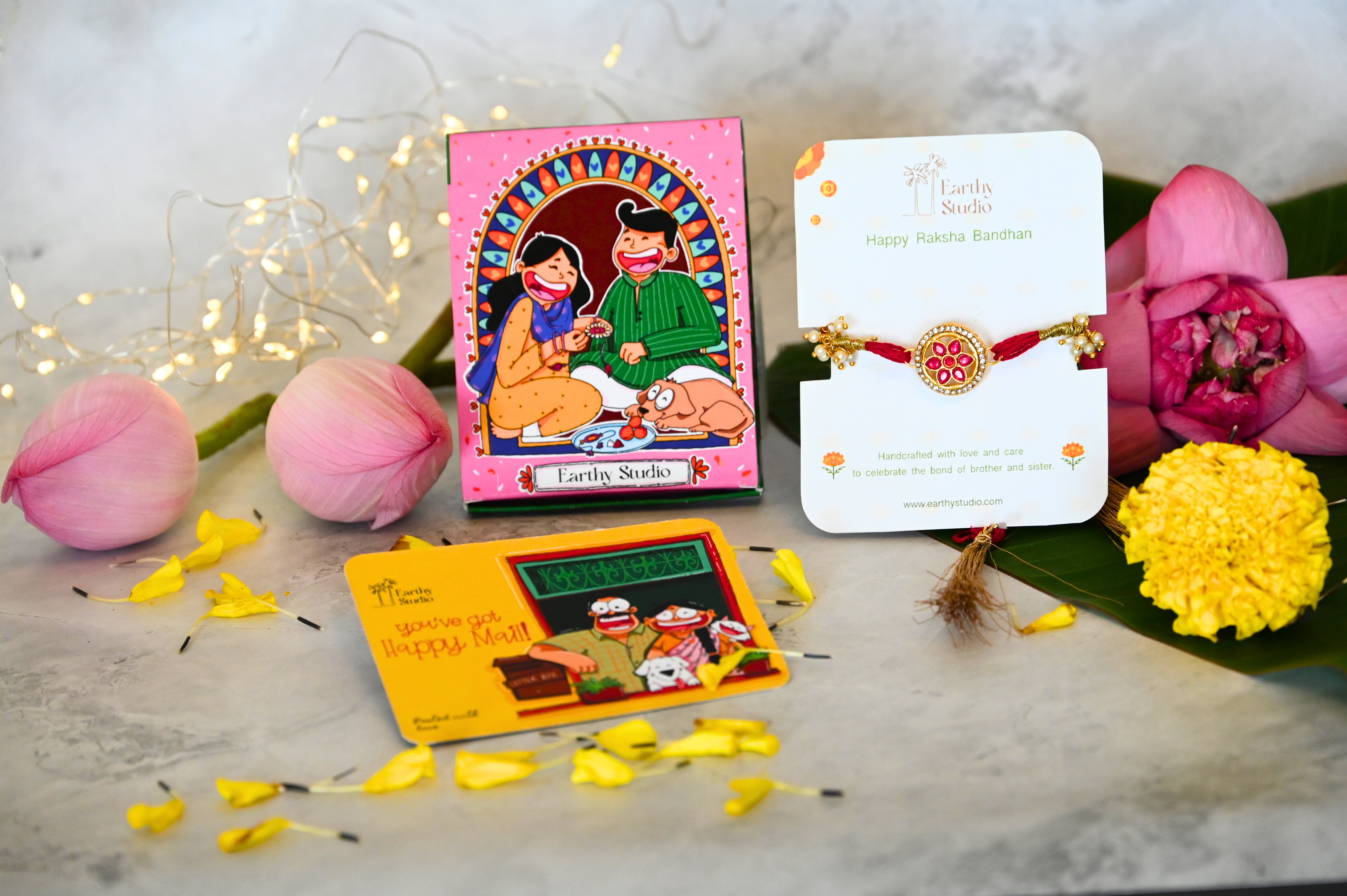 Radiant Flower Rakhi For Bhaiya