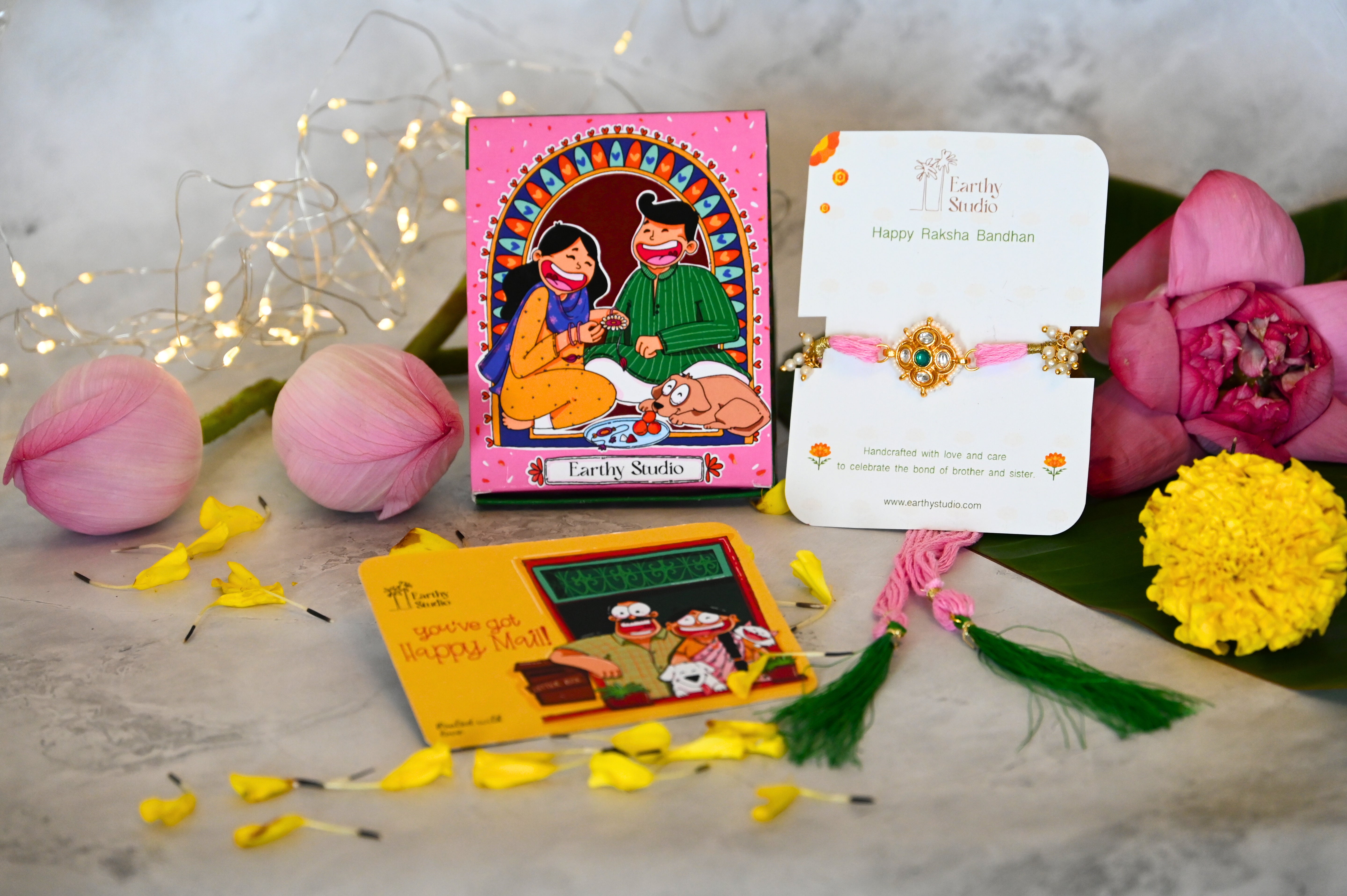 Bejewelled Charm Rakhi Hamper For Bhaiya
